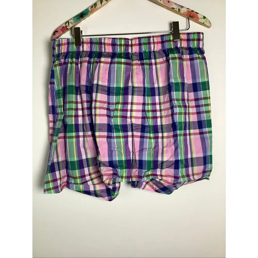 Polo Ralph Lauren Men's L 3 Pack Plaid Classic Cotton Woven Boxers Short C4-4